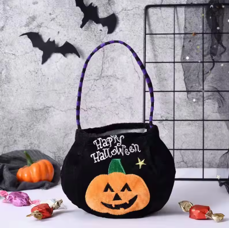 حقيبة حلوى اليقطين المحشوة - حقيبة قابلة لإعادة الاستخدام لحفلات الهالوين وإكسسوار الخريف