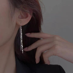 Sterling Silver 3-Layers Threader Earrings