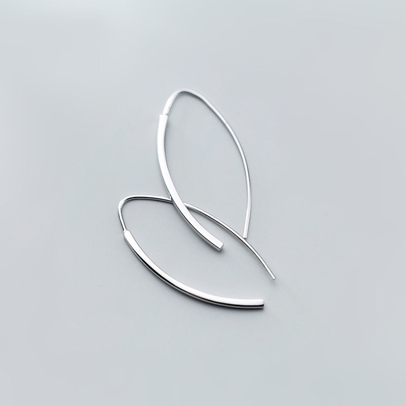 Sterling Silver Simple Line Threader Earrings