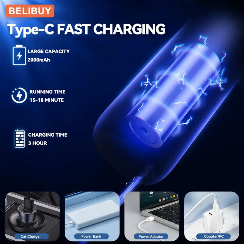 Cordless portable vacuum cleaner